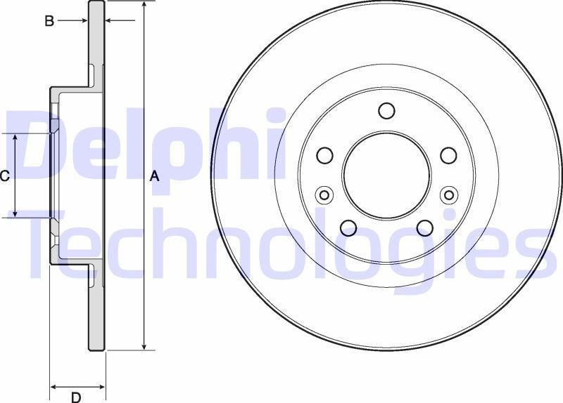 Тормозной диск Delphi. Артикул BG4748C