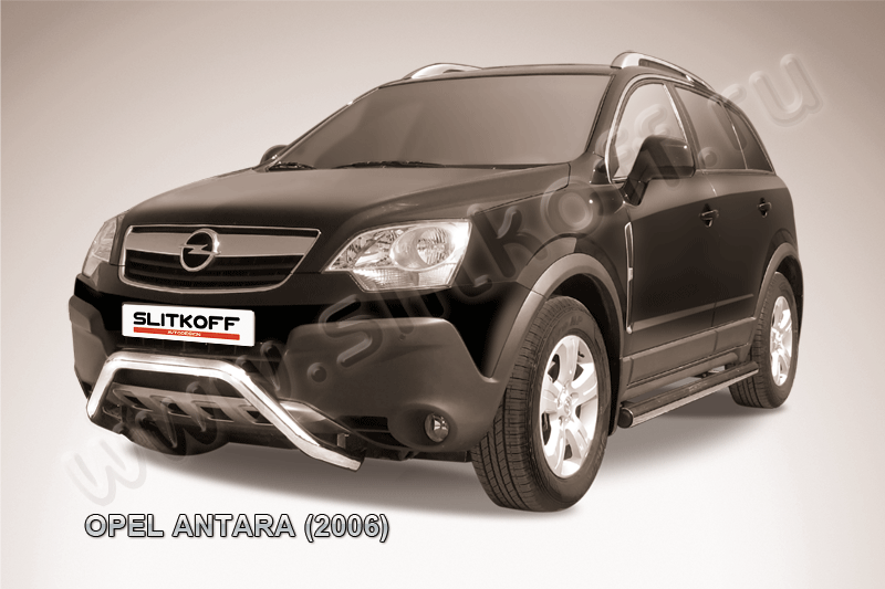 Кенгурятник Slitkoff d57 низкий мини для Opel Antara 2006-2011. Артикул OPAN004