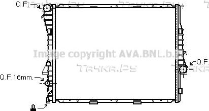 Радиатор охлаждения двигателя AVA. Артикул BWA2275