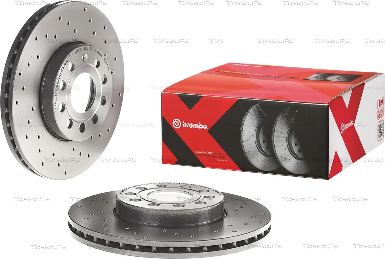 Тормозной диск Brembo XTRA LINE - Xtra передний для Skoda Superb I 2001-2008. Артикул 09.9145.1X