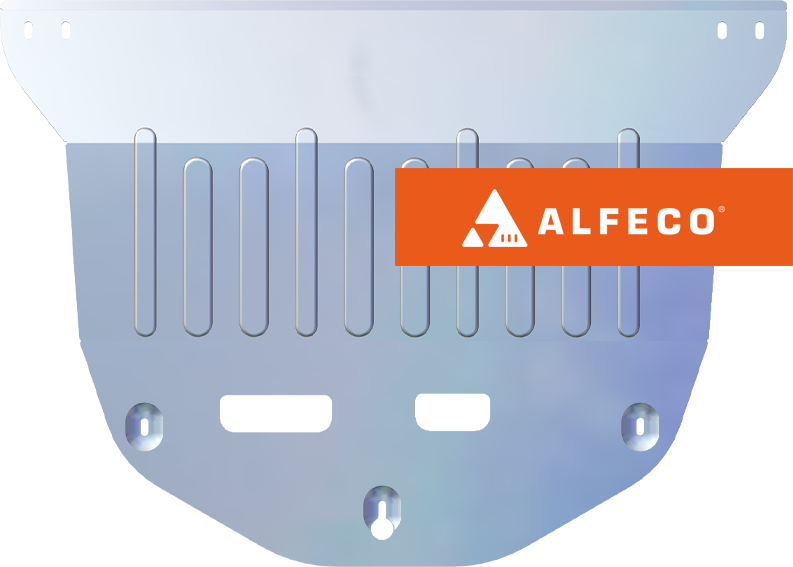 Защита алюминиевая Alfeco (4 мм) для картера и КПП Audi Q6 (рынок Китая) 2022-2026. Артикул ALF.30.47 AL4