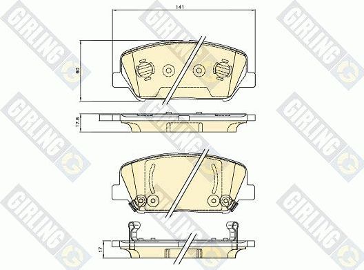 Тормозные колодки Girling. Артикул 6136216