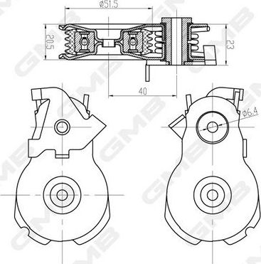 Натяжной ролик (натяжитель) приводного ремня GMB для Ford Mondeo II 1996-2000. Артикул GAT31570