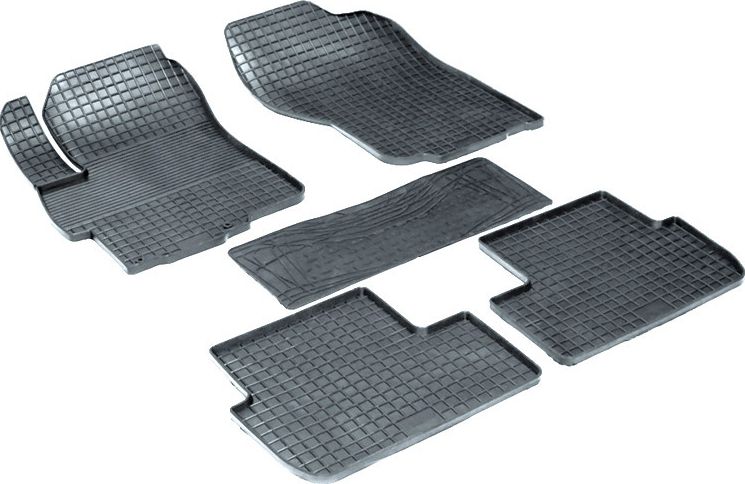 Коврики резиновые Seintex с узором сетка для салона Mitsubishi Lancer 10 2007-2026. Артикул 00551