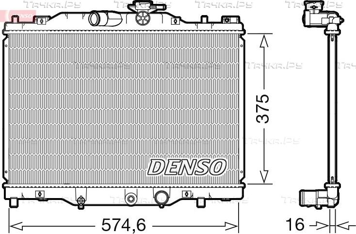 Радиатор охлаждения двигателя Denso. Артикул DRM44043