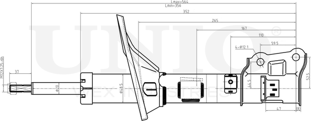 Амортизатор подвески (Unio). Артикул SAB-10134