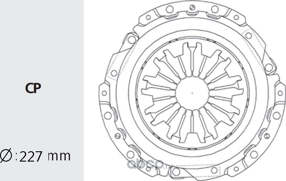 Корзина сцепления TOYOTA Hiace,Land Cruiser VALEO PHC. Артикул TYC01