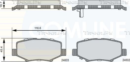 Тормозные колодки Comline Comline задние для Jeep Liberty KK 2008-2013. Артикул CBP36091