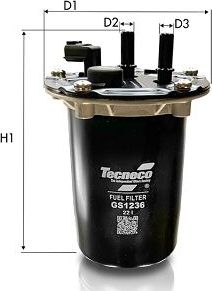 Топливный фильтр Tecneco Filters. Артикул GS1236