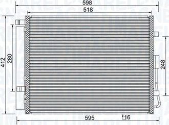 Радиатор кондиционера (конденсатор) Magneti Marelli. Артикул 350203984000