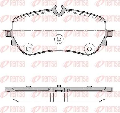 Тормозные колодки Remsa задние для MAN TGE 2017-2026. Артикул 1848.00
