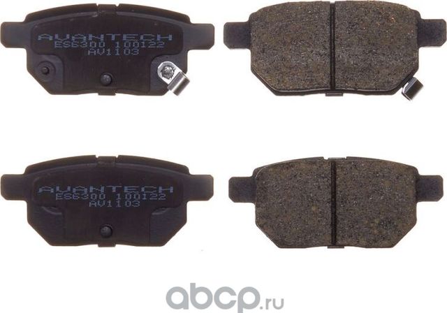 Колодки тормозные дисковые (противоскрипная пластина в компл.) (Avantech). Артикул AV1103