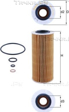 Масляный фильтр Mahle для BMW X5 I (E53) 2003-2006. Артикул OX 177/3D