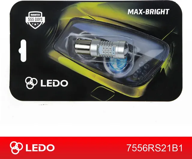 Лампа светодиодная P21W Max-Bright 21SMD 12V кр. (Ledo). Артикул 7556RS21B1