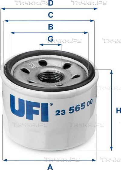 Масляный фильтр UFI для Smart Fortwo II (W451) 2007-2014. Артикул 23.565.00