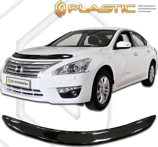 Дефлектор СА Пластик для капота (Classic черный) Nissan Teana 2014-2026. Артикул 2010010110536