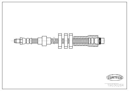 Тормозной шланг Corteco задний для Peugeot 406 I 1995-2004. Артикул 19030284