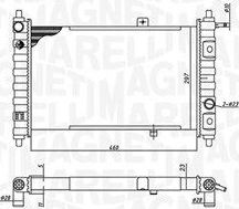 Радиатор охлаждения двигателя Magneti Marelli. Артикул 350213188200