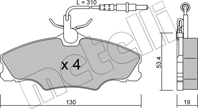 Тормозные колодки Metelli. Артикул 22-0213-0