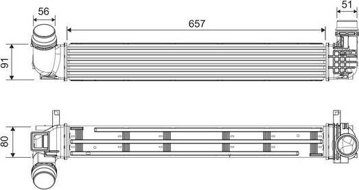 Интеркулер Valeo для Renault Megane III 2008-2016. Артикул 818878