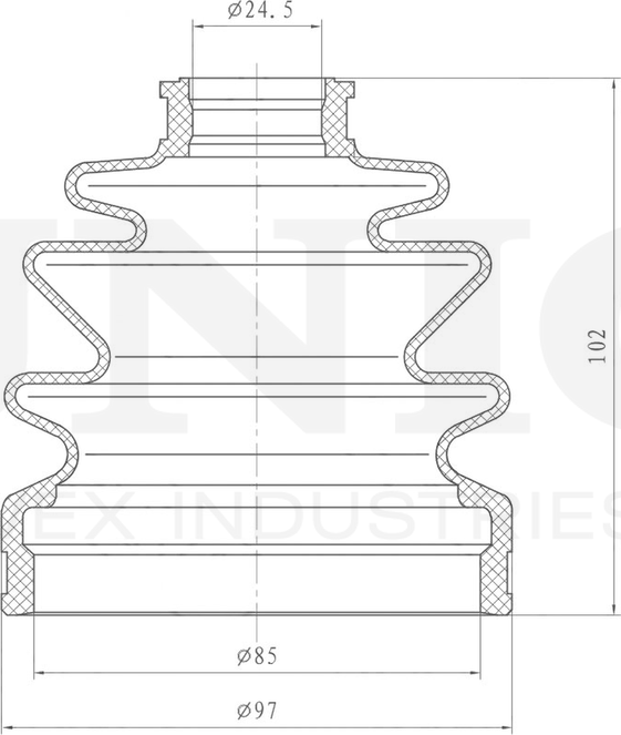 Пыльник ШРУС, комплект (Unio). Артикул DUC-30017K