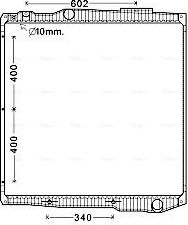 Радиатор охлаждения двигателя AVA для Scania R 2004-2015. Артикул SC2045