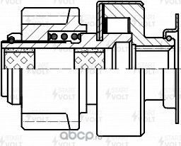 Бендикс стартера StartVOLT для BMW 1 II (F20/F21) 2012-2016. Артикул VCS 2619