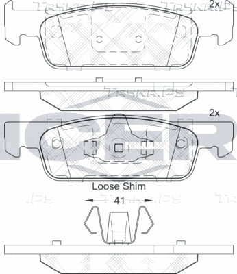 Тормозные колодки Icer передние для Dacia Sandero II 2012-2026. Артикул 182115