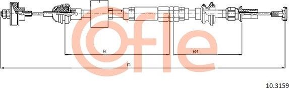 Трос сцепления Cofle. Артикул 92.10.3159