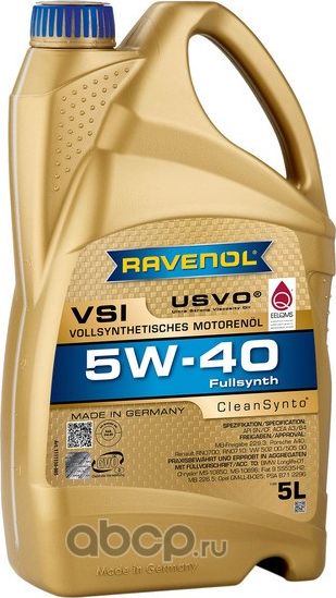 RAVENOL VSI SAE 5W-40 Масло моторное синтет. 5L. Артикул 1111130005