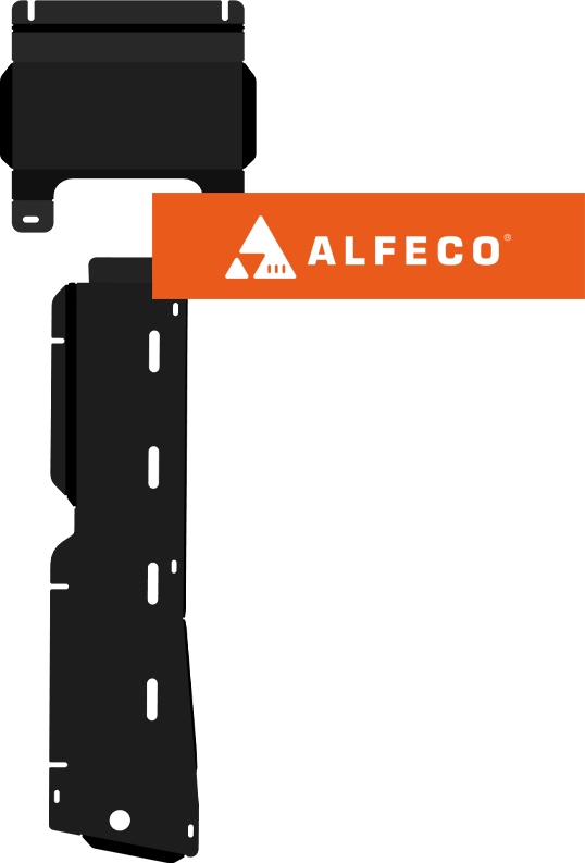 Защита Alfeco для топливопровода и датчика кислорода (2 части) Toyota Yaris 2019-2023. Артикул ALF.24.137