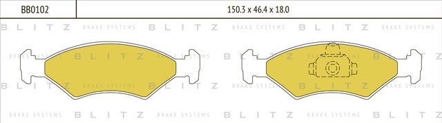 Колодки тормозные FORD FIESTA 89- перед. (Blitz) Blitz. Артикул BB0102