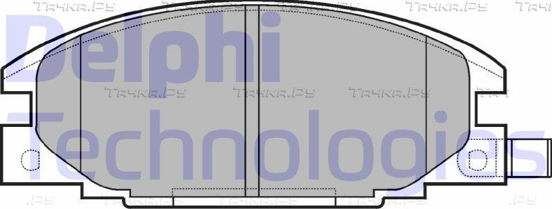 Тормозные колодки Delphi (Low-Metallic). Артикул LP629