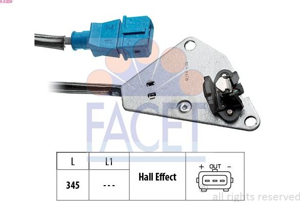 Датчик положения распредвала Facet Made in Italy - OE Equivalent для Fiat Marea 1996-2002. Артикул 9.0209