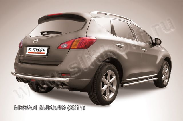 Защита Slitkoff заднего бампера d57 для Nissan Murano Z51 2011-2015. Артикул NIM11009