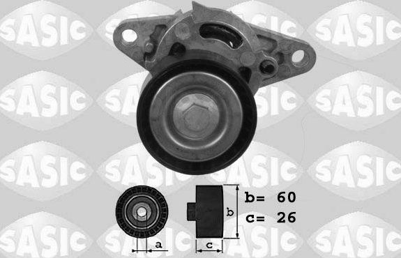 Натяжной ролик (натяжитель) приводного клинового зубчатого ремня Sasic. Артикул 1624013