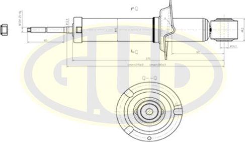 Амортизатор G.U.D. задний для Haval H6 2013-2026. Артикул GSA341463