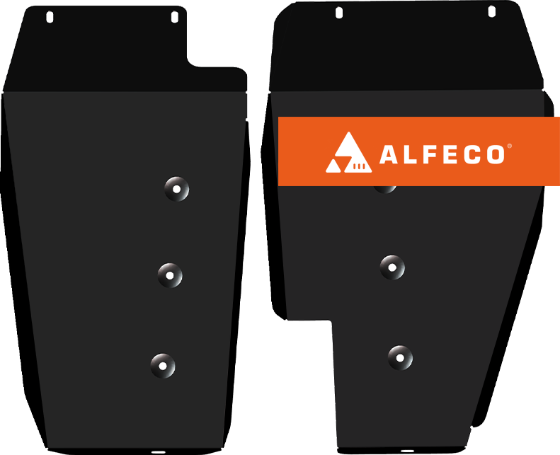 Защита Alfeco для топливных баков (2 части) Jetour T2 FWD 2024-2026. Артикул ALF.70.06