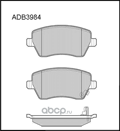 Колодки тормозные дисковые передние NISSAN MICRA,MICRA C+C,NOTE,TIIDA (Allied Nippon). Артикул ADB3984