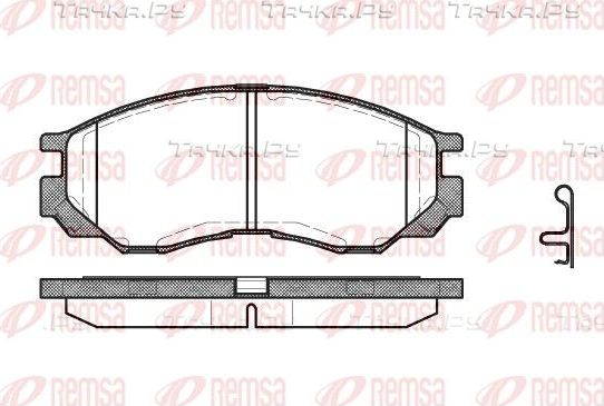 Тормозные колодки Remsa передние для Mitsubishi L300 II 1991-2003. Артикул 0583.00