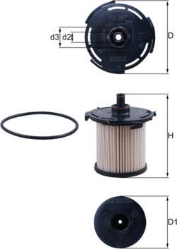 Топливный фильтр Mahle-Knecht. Артикул KX 387D
