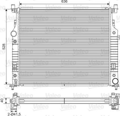 Радиатор охлаждения двигателя Valeo (алюминий). Артикул 701569
