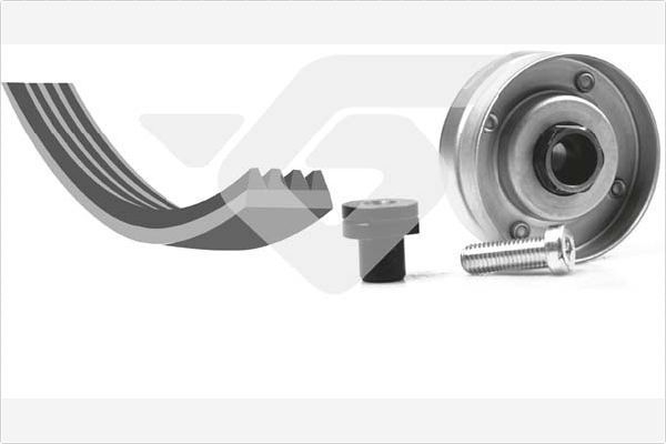 Приводной ремень поликлиновой с роликами (комплект) Hutchinson для Renault Espace III 1996-2000. Артикул KHV 222