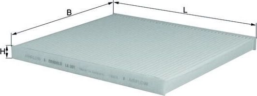 Салонный фильтр Mahle-Knecht. Артикул LA 301