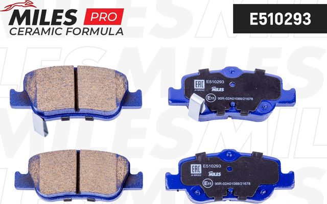 Тормозные колодки Miles (Керамика). Артикул E510293