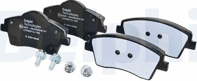 Тормозные колодки Delphi (Low-Metallic) передние для Volvo XC40 I 2017-2026. Артикул LP3528