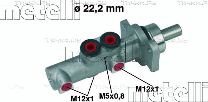 Тормозной цилиндр главный Metelli для Citroen C3 I 2002-2010. Артикул 05-0437