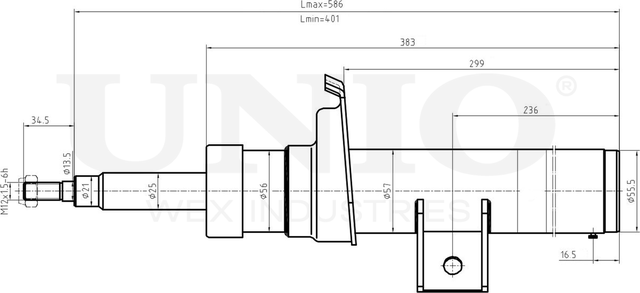 Амортизатор подвески (Unio). Артикул SAB-10260