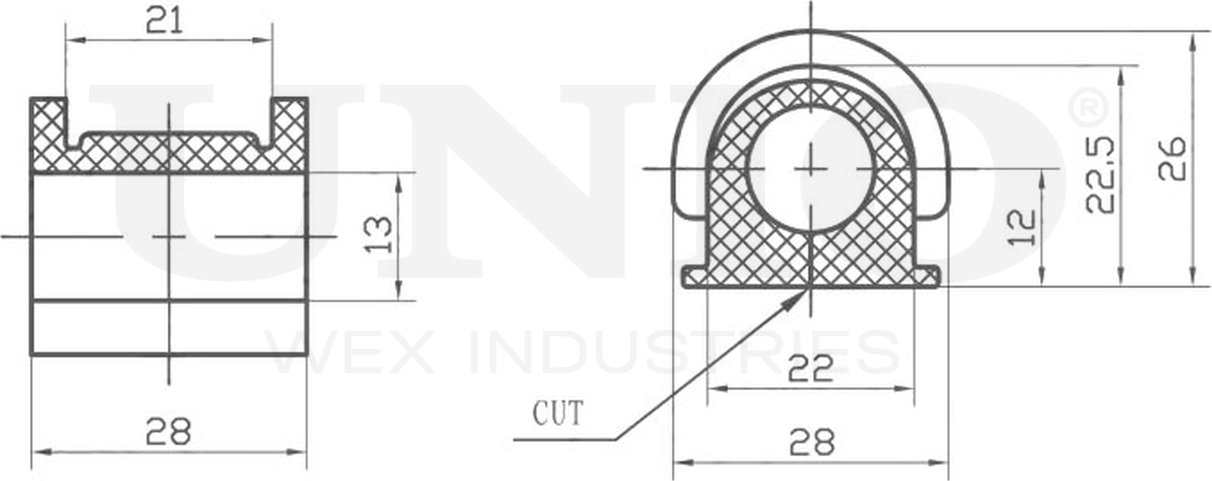 Втулка стабилизатора (Unio). Артикул RMP-10176
