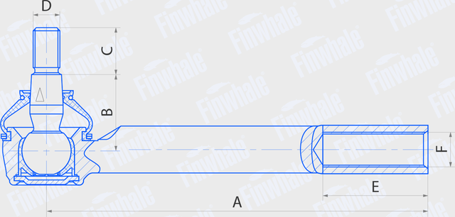 Наконечник рулевой тяги Finwhale левый для Kia Opirus I 2003-2011. Артикул TRE726